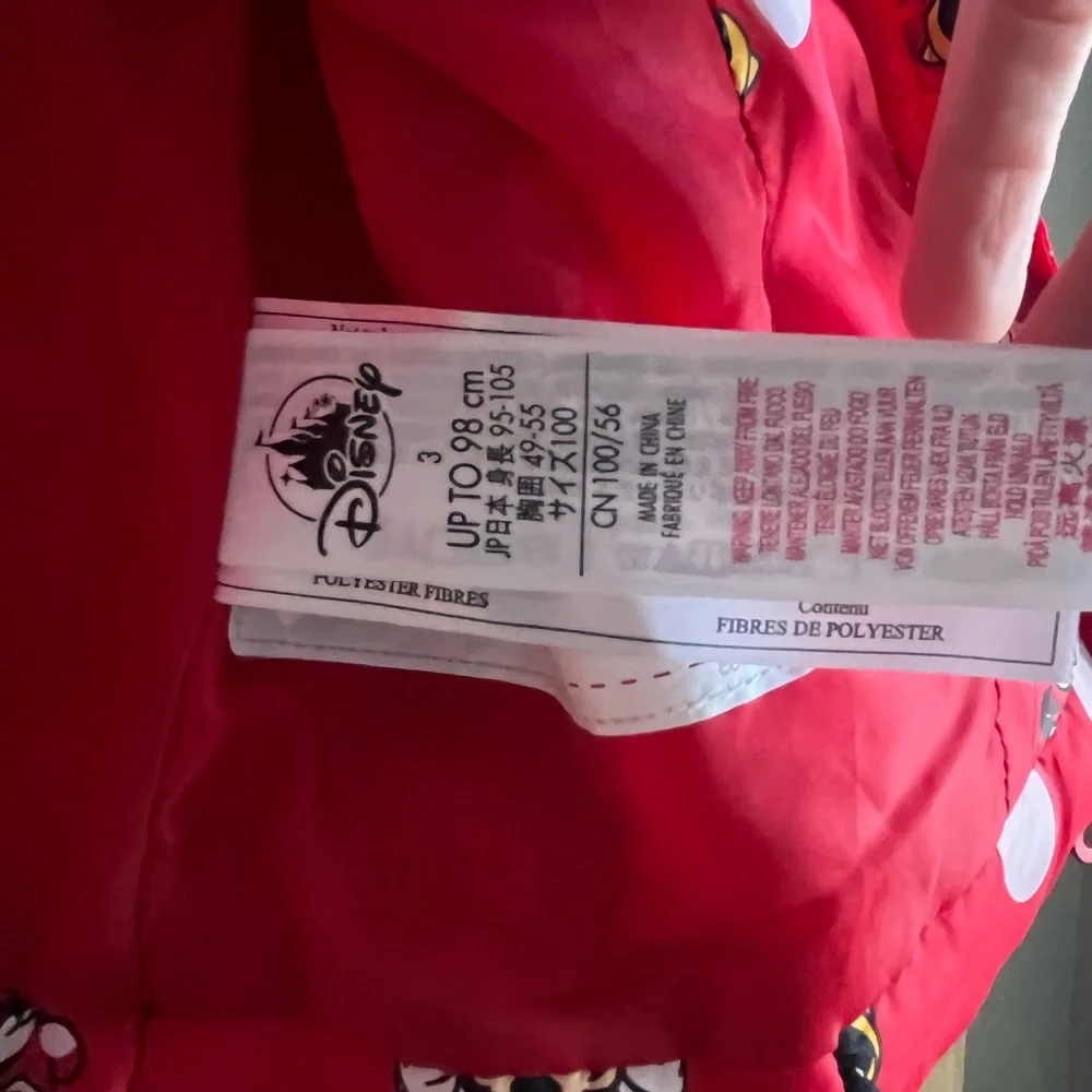 Disney Red Minnie Mouse Light weight Puffer Jacket - 3T